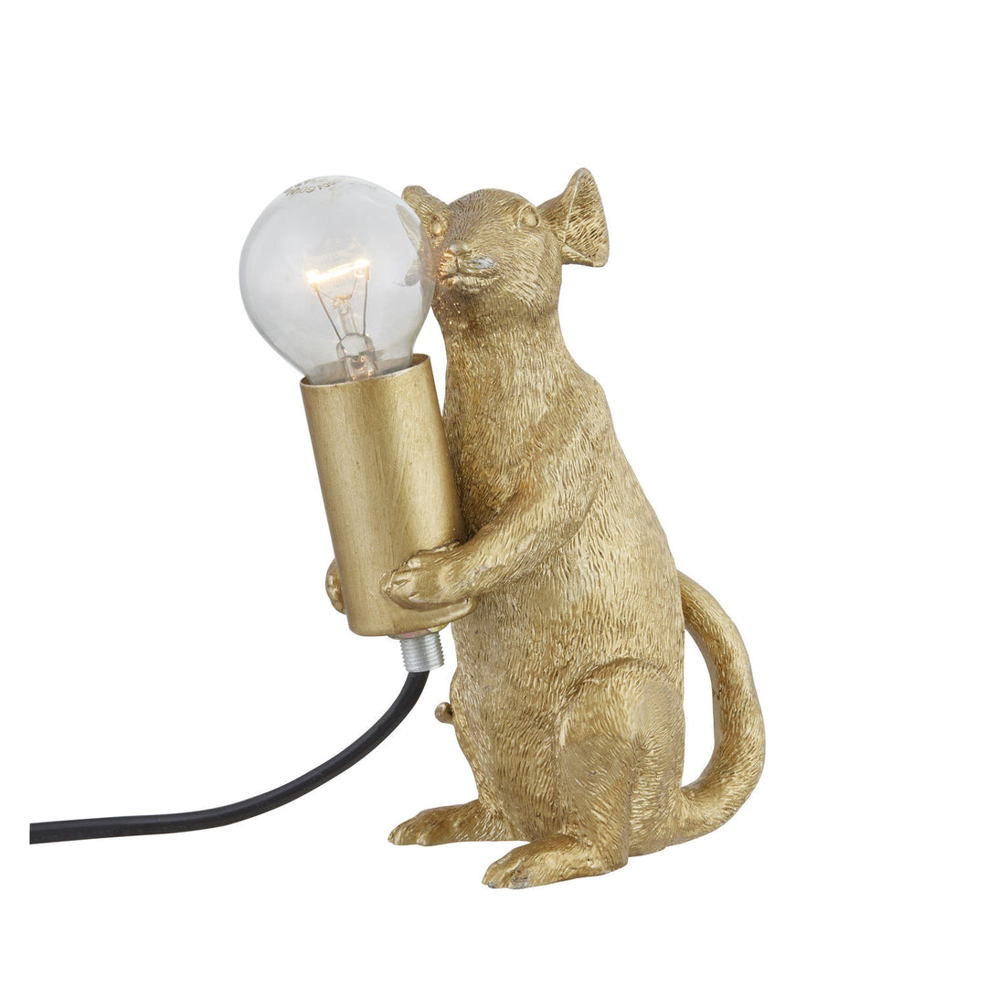 Quirky Gold Mouse Table Lamp