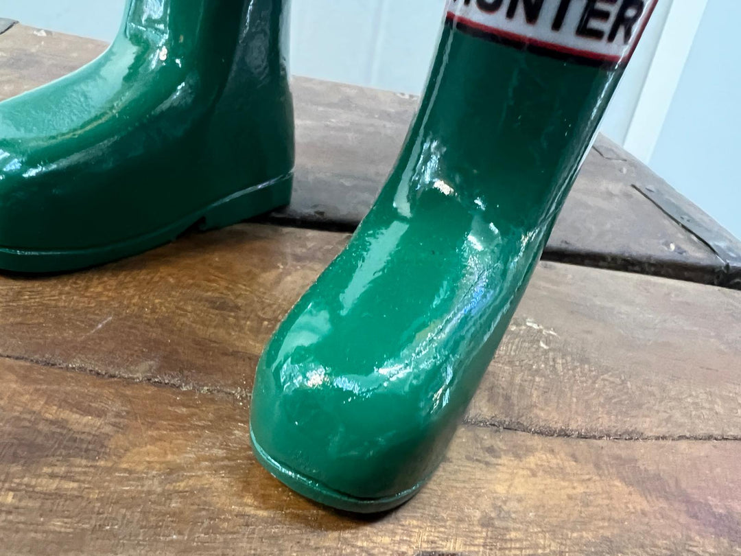 Colourful Wellies Wooden Duck Wine Holder & duck ornaments