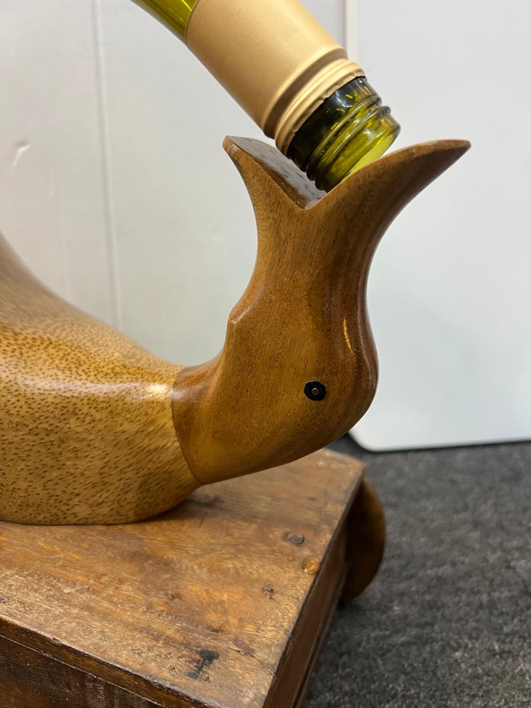 Colourful Wellies Wooden Duck Wine Holder & duck ornaments