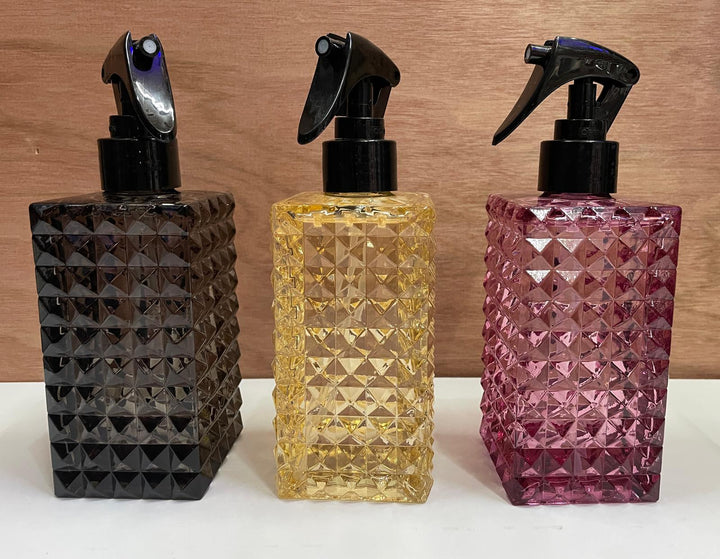 250ML-Crystal cut glass room spray bottles-POMEGRANATE NOIR, Oud & Bergamot, Cashmere & silk, Lime Basil & Mandarind