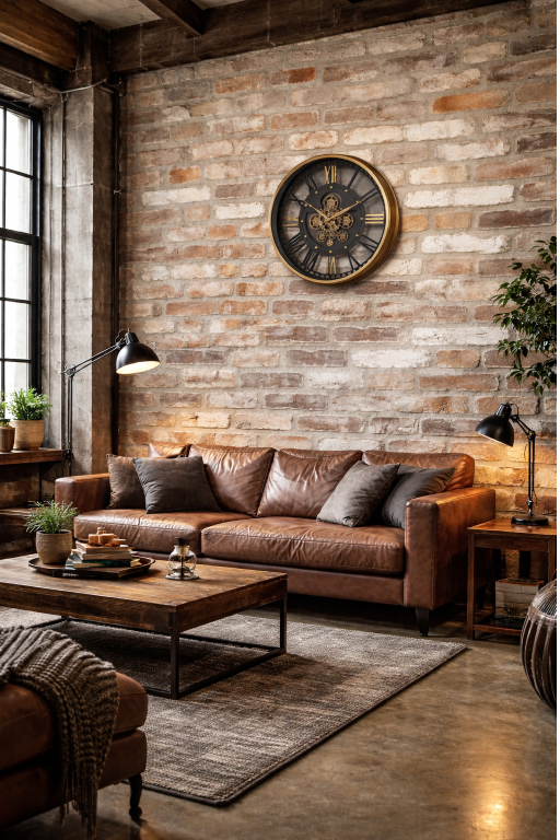 Industrial Clock With Cogs | Decorative Gear Wall Clock for Home & Office