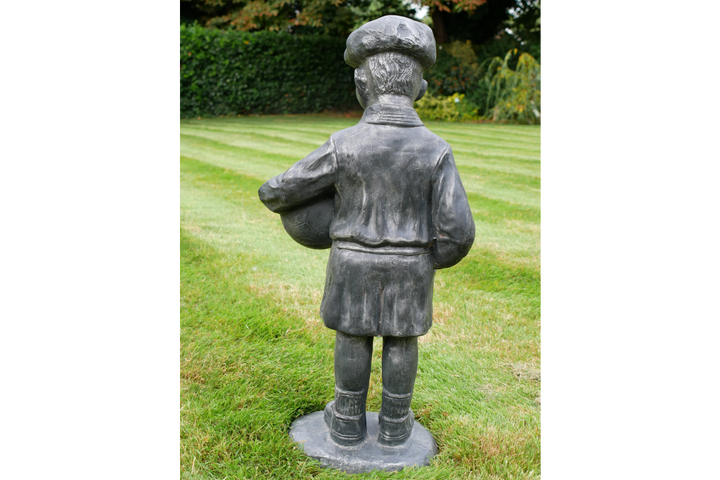 Boy with Football Figurine – Sports Ornament for Home & Garden Decor