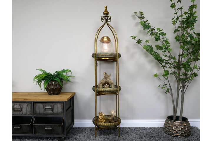 3 Tier Shelves | Decorative Metal Display Shelf for Home & Décor