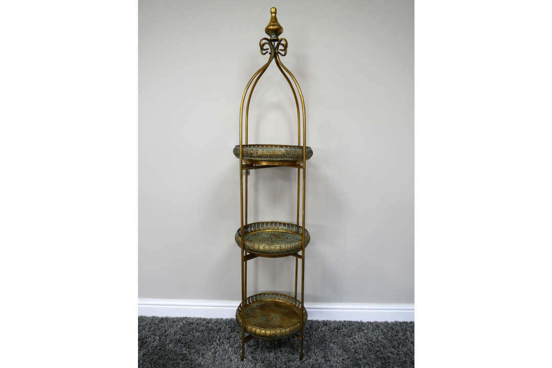 3 Tier Shelves | Decorative Metal Display Shelf for Home & Décor