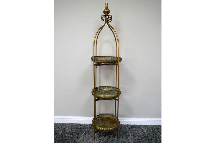 3 Tier Shelves | Decorative Metal Display Shelf for Home & Décor