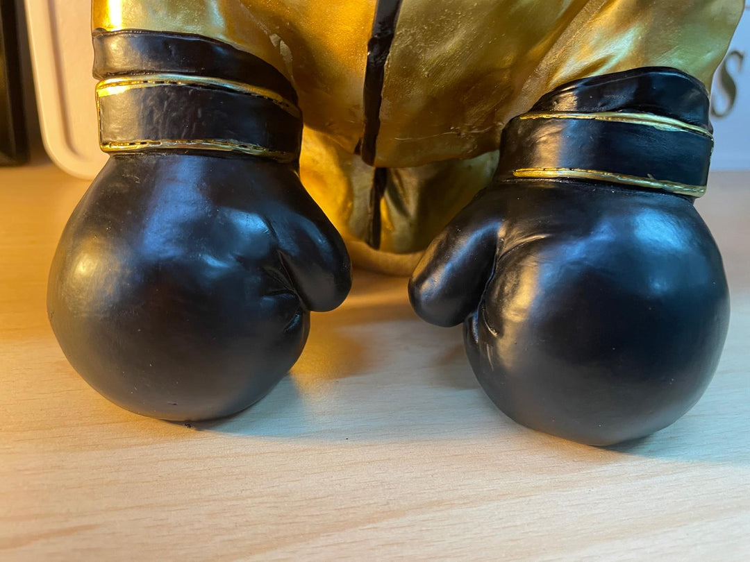 French Bulldog resin boxing gloves & robe decorative quirky ornaments