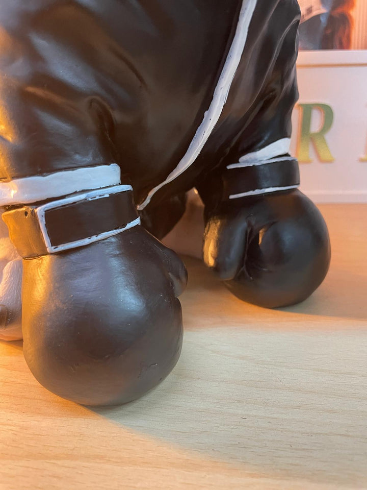 French Bulldog resin boxing gloves & robe decorative quirky ornaments