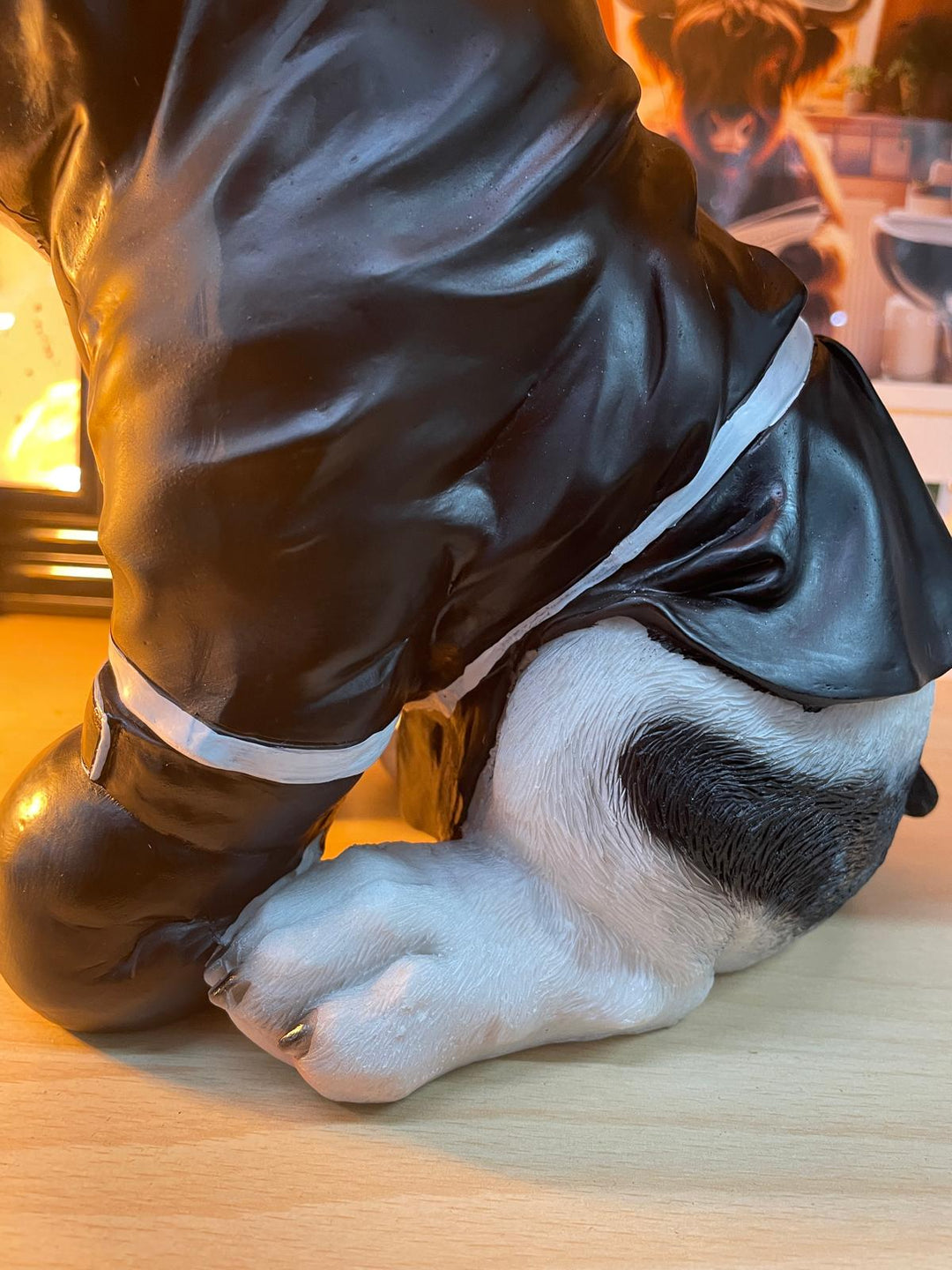 French Bulldog resin boxing gloves & robe decorative quirky ornaments