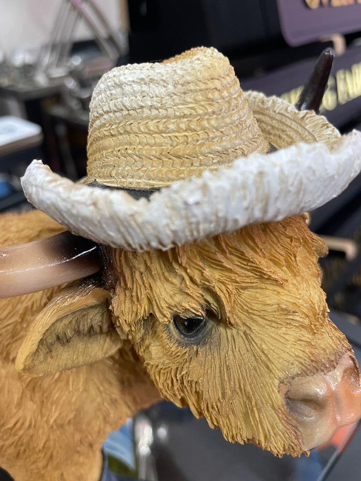 Highland Cow wearing wellies and cowboy hat Ornament