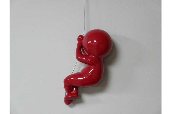 Abseiling Blue & Red Ball Head Ornament Hanging Figures