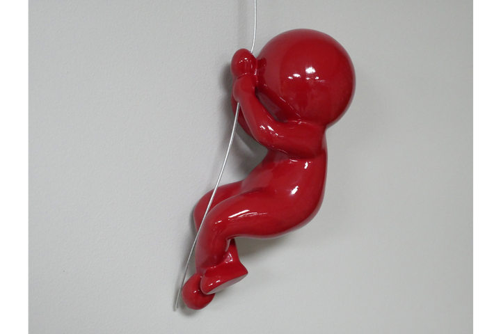 Abseiling Blue & Red Ball Head Ornament Hanging Figures