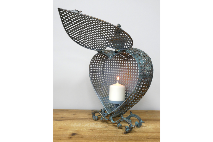 Heart Candle Holder metal Ornament Shabby Chic Tealight Holder home décor