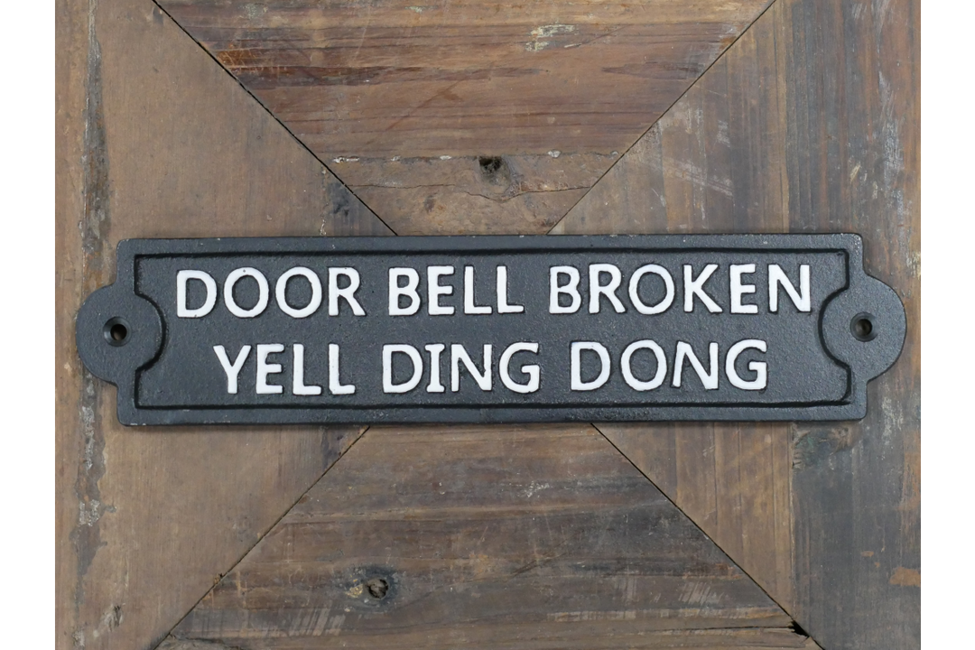 Funny Wall Signs – The Poo Room & Yell Ding Dong Decorative Signs