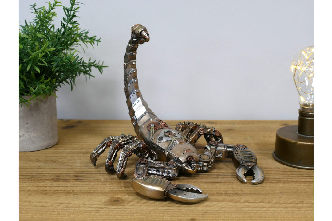 Steampunk Scorpion Decorative Ornament Industrial Resin Animal Sculpture
