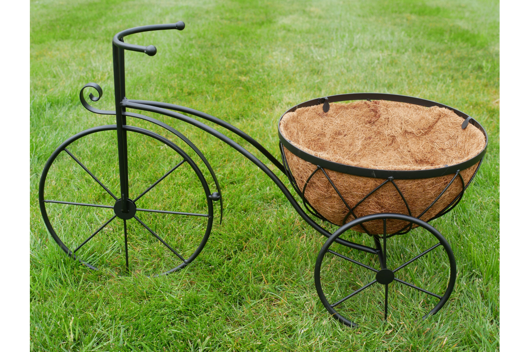 Black Bicycle Planter metal stand décor ornament indoor/outdoor