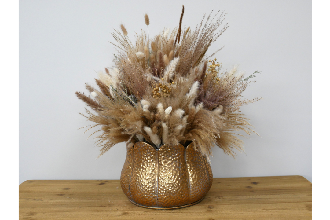 Metal Vase Planter Flower elegant Style artificial dry flowerws Ornament decor