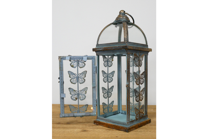 Butterfly Design Metal Candle Lantern Holder home décor