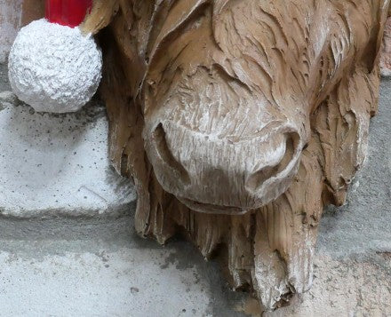 Cow head wearing Santa's hat Wall Christmas Decoration