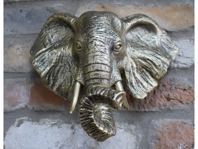 Elephant Head Wall Decoration – Majestic Safari-Inspired Wall Art for Home & Garden