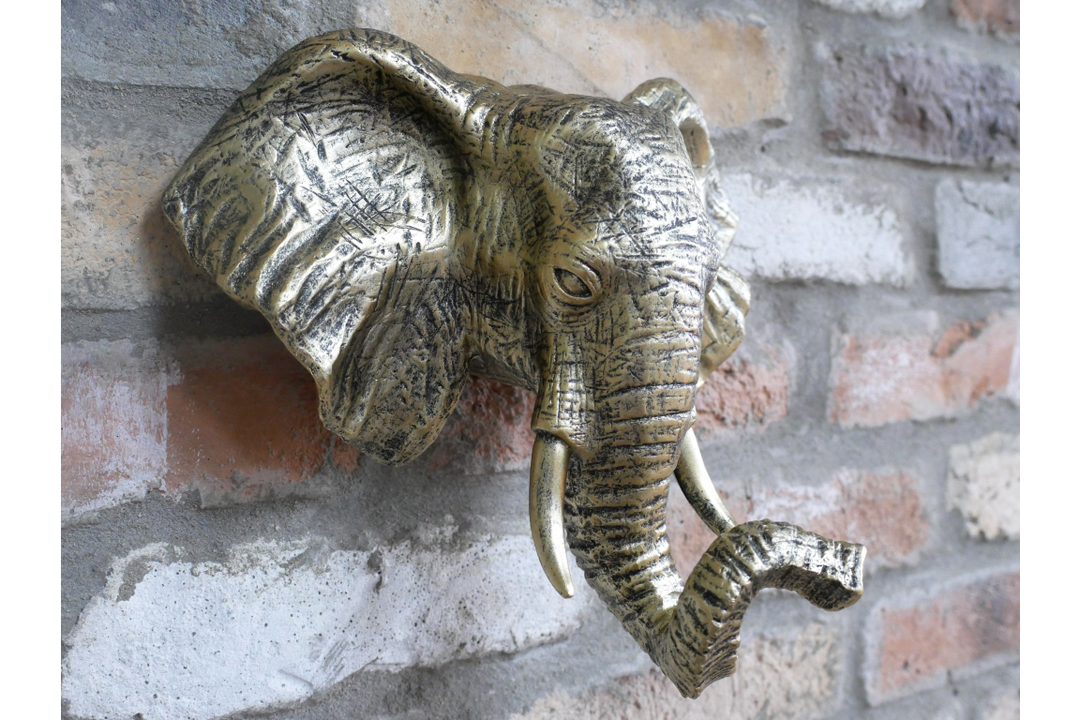 Elephant Head Wall Decoration – Majestic Safari-Inspired Wall Art for Home & Garden