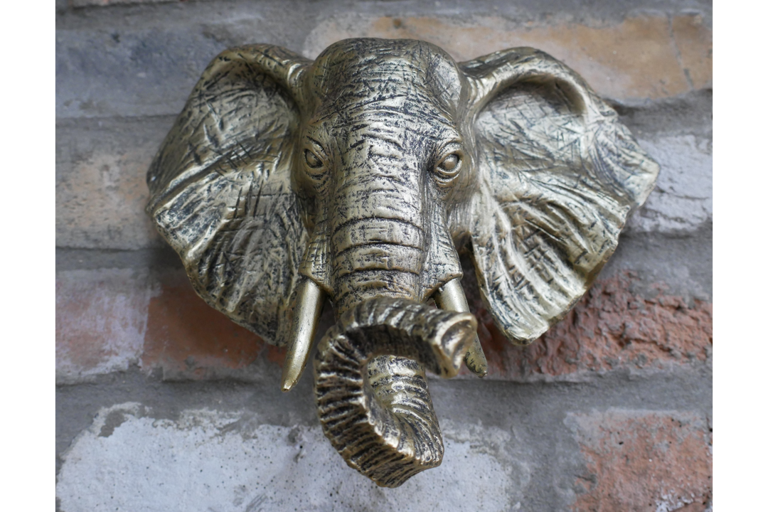 Elephant Head Wall Decoration – Majestic Safari-Inspired Wall Art for Home & Garden