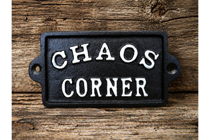Fun & Sarcastic Wall Signs – Chaos Corner, Pain in the Ass & Make This Shit Up