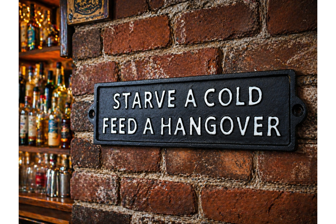Humorous Bar Wall Signs – Feed a Hangover, This Bar Is the GOAT & Adulting Zone