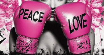 Marilyn Monroe pink Boxing Gloves Wall Art Tempered Glass picture