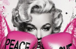 Marilyn Monroe pink Boxing Gloves Wall Art Tempered Glass picture