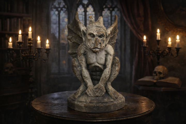 Gothic Gargoyle Statue – Winged Demon Stone Effect Halloween Home Decor