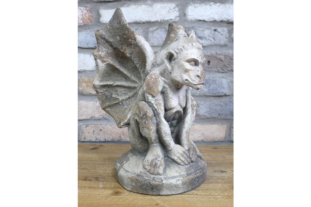 Gothic Gargoyle Statue – Winged Demon Stone Effect Halloween Home Decor