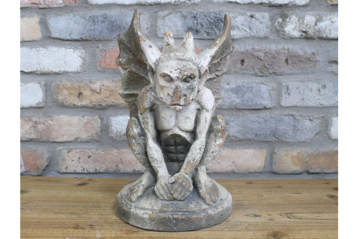 Gothic Gargoyle Statue – Winged Demon Stone Effect Halloween Home Decor