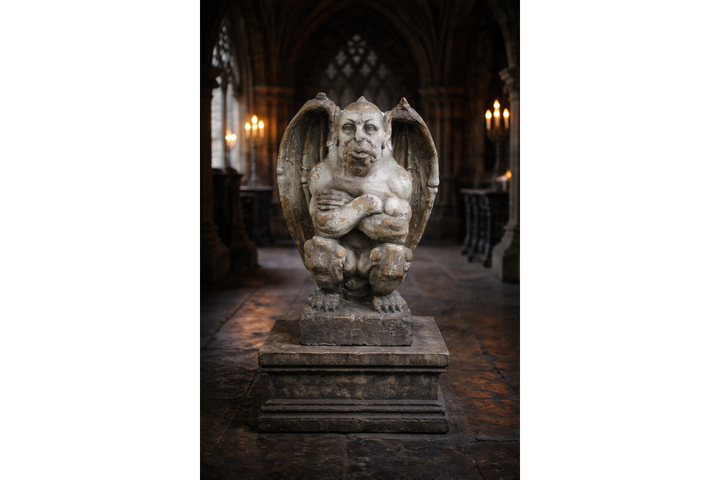 Gothic Gargoyle Statue – Winged Demon Stone Effect Halloween Home Decor