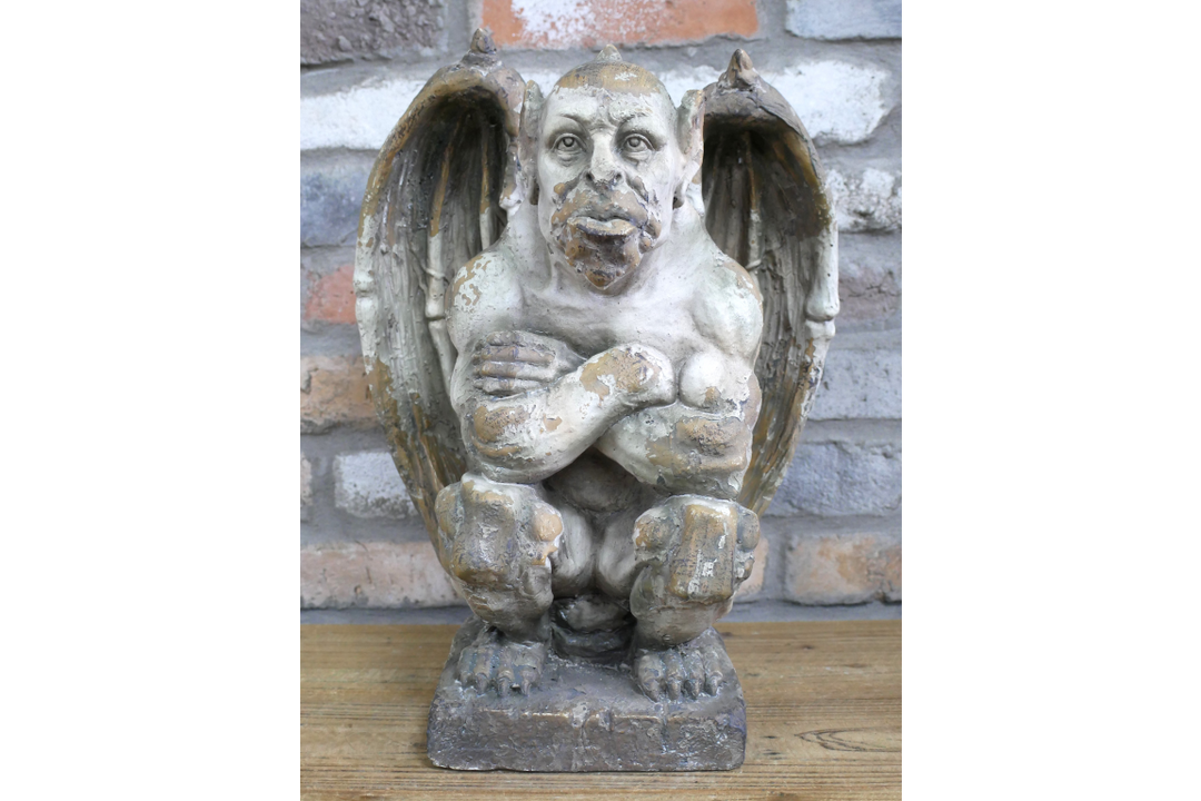Gothic Gargoyle Statue – Winged Demon Stone Effect Halloween Home Decor