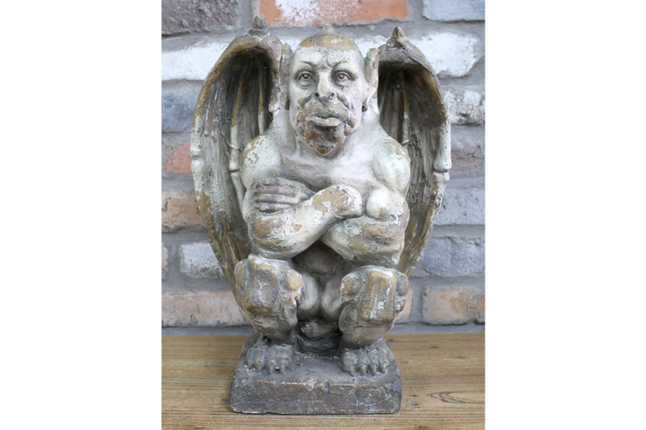 Gothic Gargoyle Statue – Winged Demon Stone Effect Halloween Home Decor