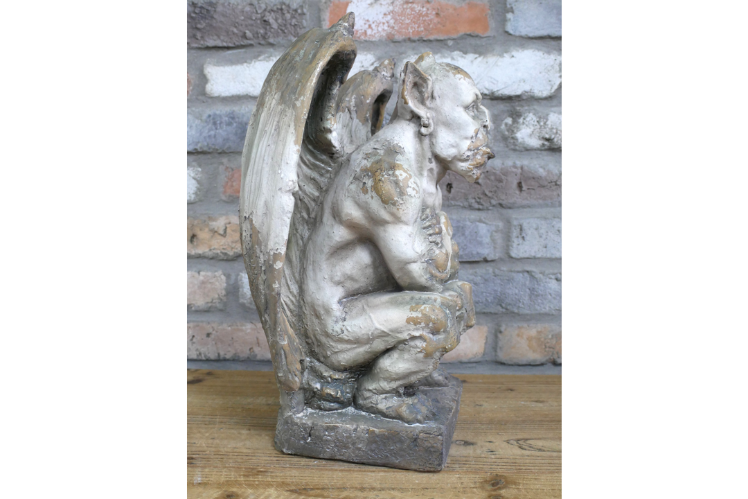 Gothic Gargoyle Statue – Winged Demon Stone Effect Halloween Home Decor
