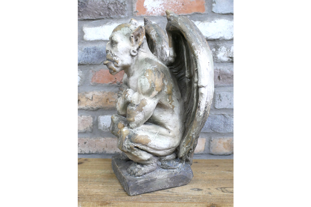 Gothic Gargoyle Statue – Winged Demon Stone Effect Halloween Home Decor