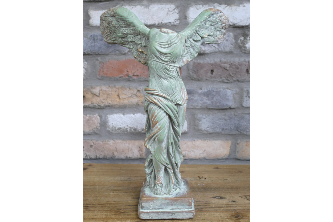 Angel on Bust with Spread Wings – Pastel Green MGO Ornament Elegant Vintage Angel Figurine