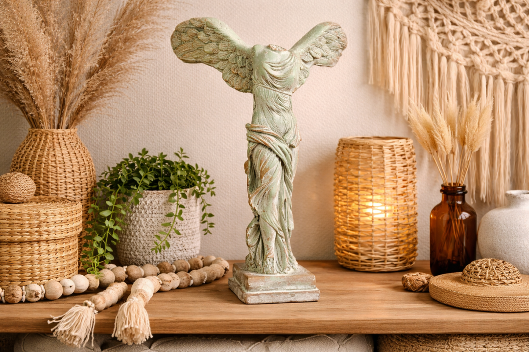 Angel on Bust with Spread Wings – Pastel Green MGO Ornament Elegant Vintage Angel Figurine