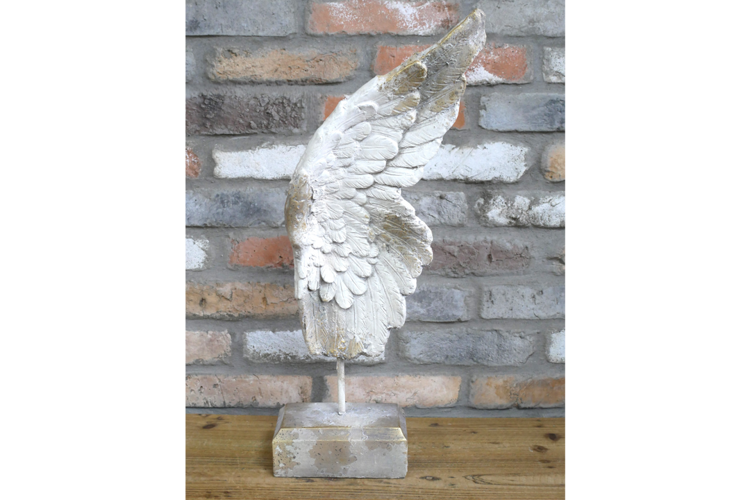 Angel Wings Bust Decorative Ornament – Stone Effect Home Decor Sculpture