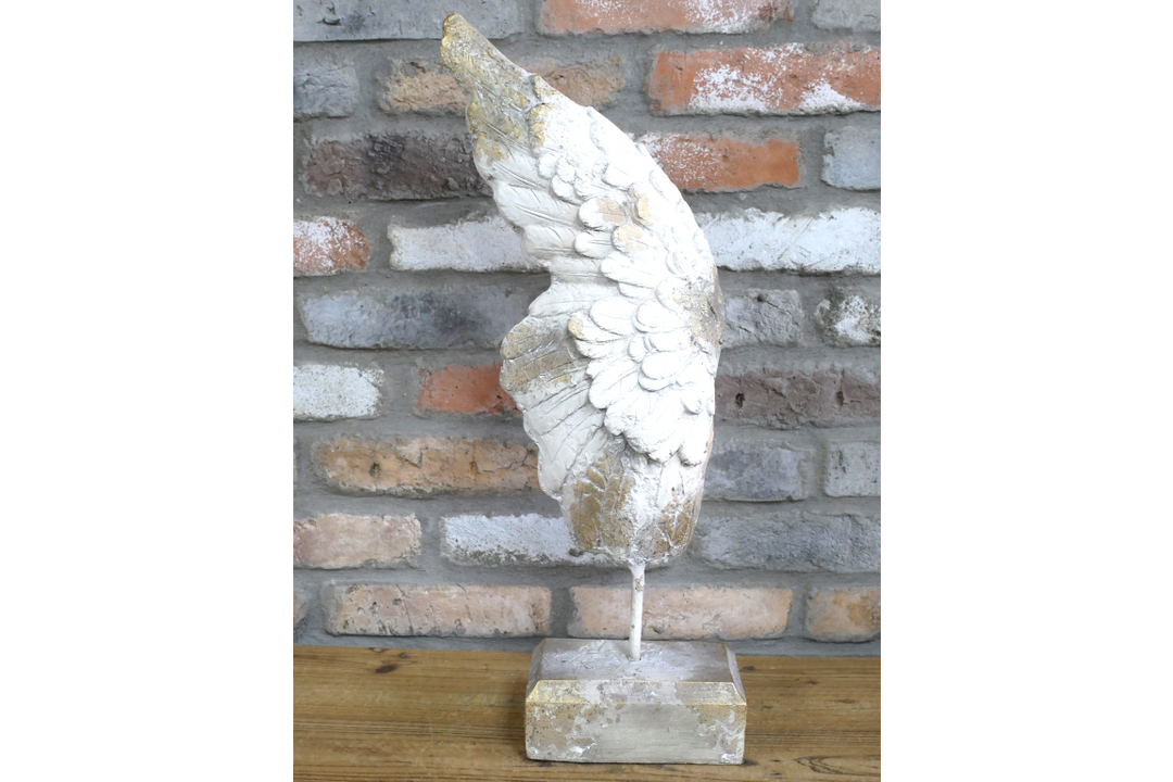 Angel Wings Bust Decorative Ornament – Stone Effect Home Decor Sculpture