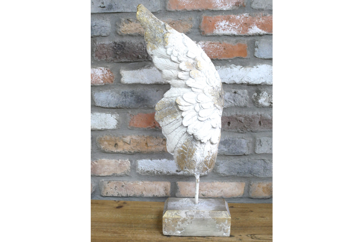 Angel Wings Bust Decorative Ornament – Stone Effect Home Decor Sculpture
