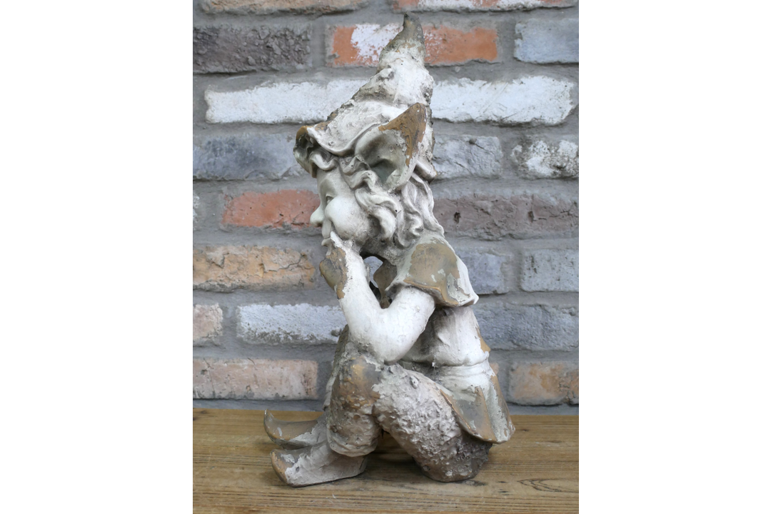 Sitting Elf Garden Ornament Resin – Decorative Home & Outdoor Figurine MGO