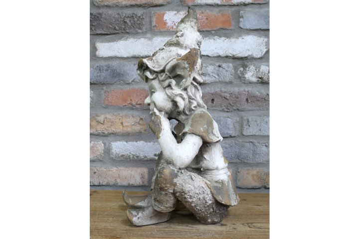 Sitting Elf Garden Ornament Resin – Decorative Home & Outdoor Figurine MGO