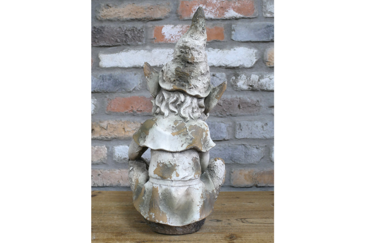 Sitting Elf Garden Ornament Resin – Decorative Home & Outdoor Figurine MGO