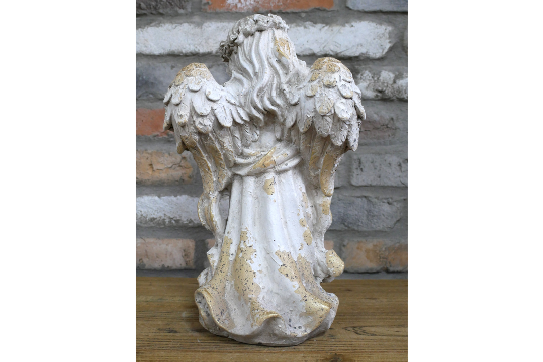 Cherub Statue Stone Effect Figurine – Decorative Home Decor Sculpture