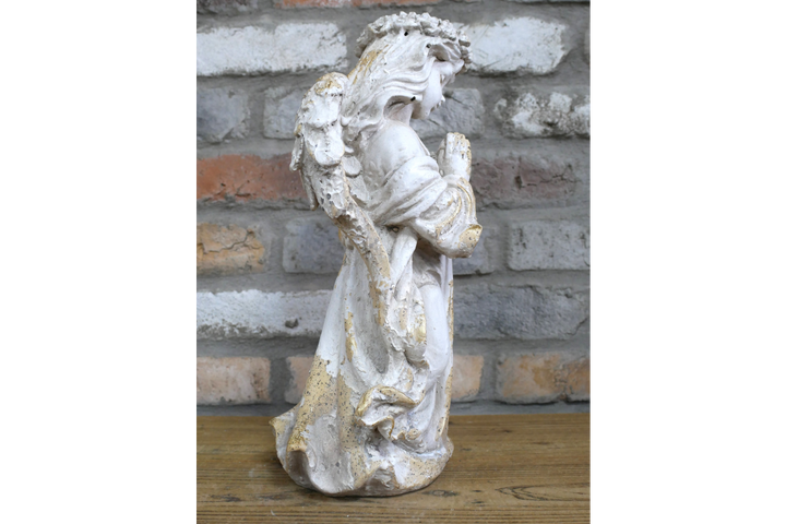 Cherub Statue Stone Effect Figurine – Decorative Home Decor Sculpture