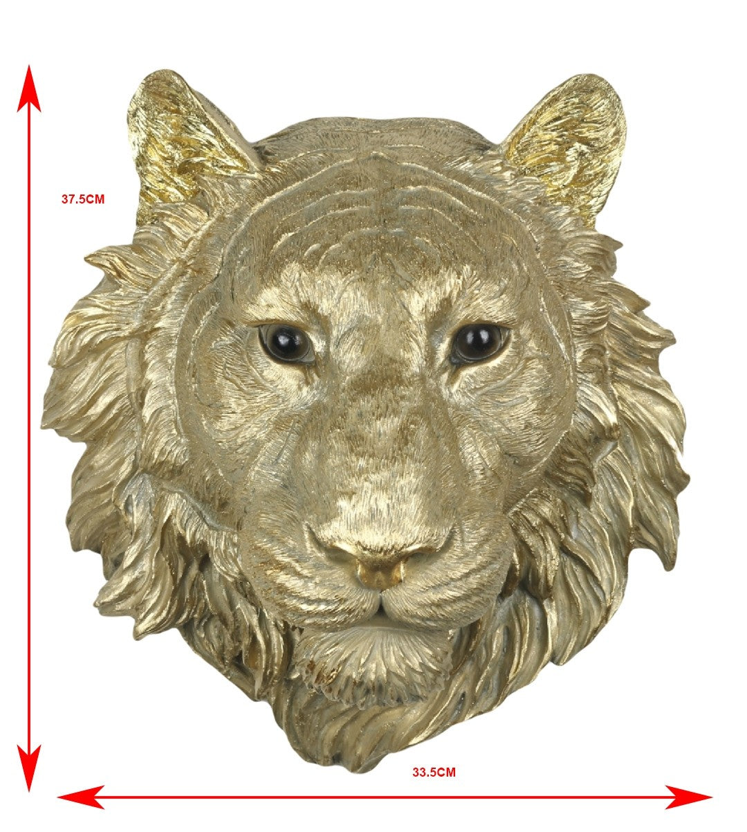 Gold Wolf & Tiger Head Wall Art– Faux Taxidermy Resin Décor | Statement wall Décor Home Accent