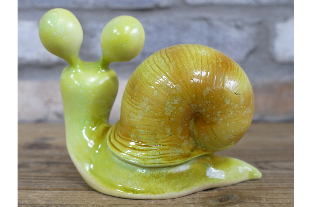 Big Eyes Snail Figurine | Whimsical Decorative Garden & Home Accent