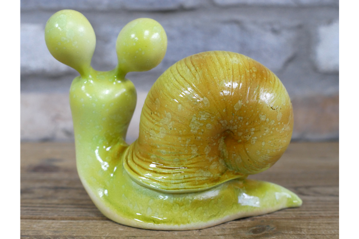 Big Eyes Snail Figurine | Whimsical Decorative Garden & Home Accent